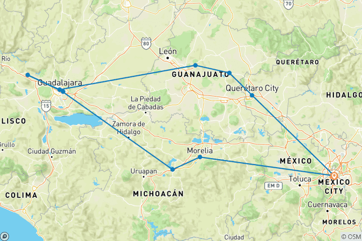 Mapa de GRANDES CIUDADES VIRREINALES