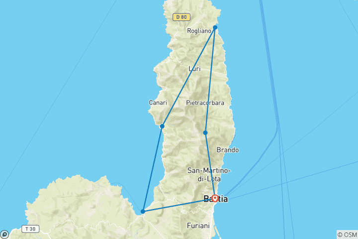 Map of Corse - Autour du Cap Corse (7 jours)