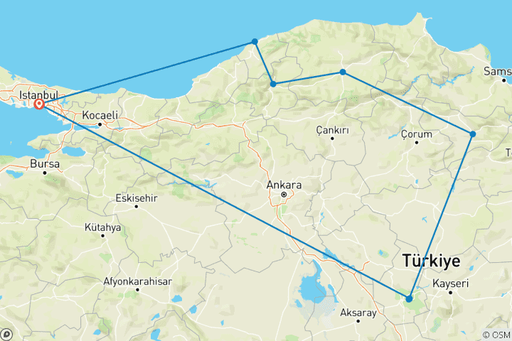Kaart van Parel van Hattusa en Zwarte Zee