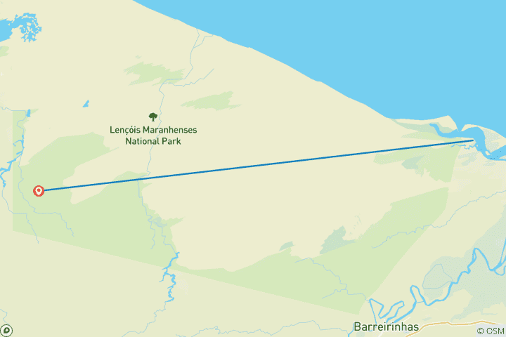 Map of Privates Trekking über die Lençois Maranhenses von Atins nach Santo Amaro