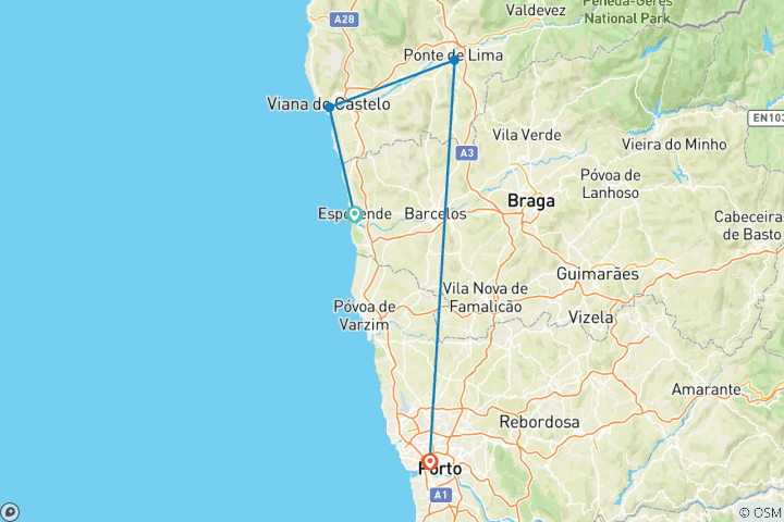Mapa de Costa Atlántica y Valle de Lima (8 días)