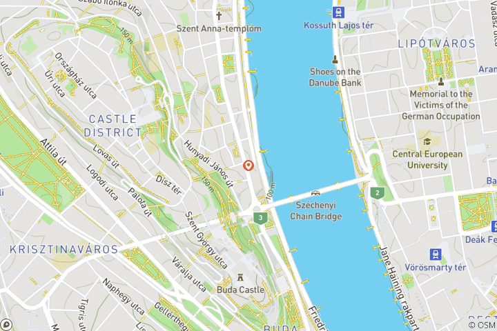 Carte du circuit Budapest dans une assiette