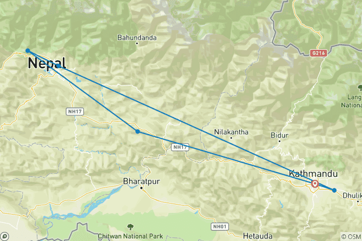 Kaart van Nepal voor fijnproevers - Waar bergen en ervaringen elkaar ontmoeten