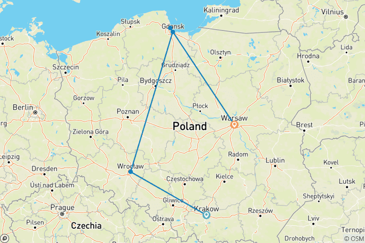 Carte du circuit Merveilleuse Pologne