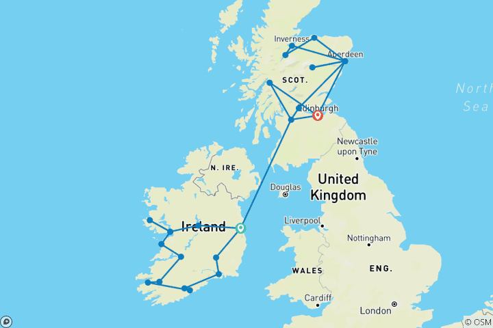 Mapa de Reinos Celtas: Irlanda y Escocia - 15 DÍAS