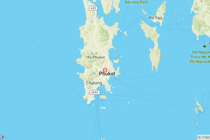 Carte du circuit Naviguer en Thaïlande - la mer d'Andaman - les îles de Phuket