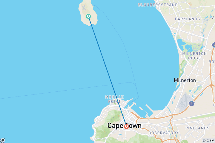 Carte du circuit 3 jours Meilleure visite privée Robben Island, Table Mountain, Cape Point et Le Cap - Jardins botaniques de Kirstenbosch et visite de la ville