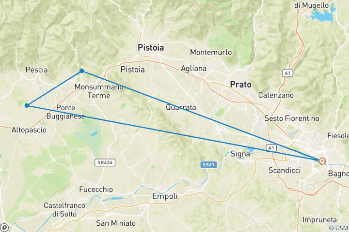 Map of Tuscany, Timeless Emotions 2026 - Semi-Escorted Tour
