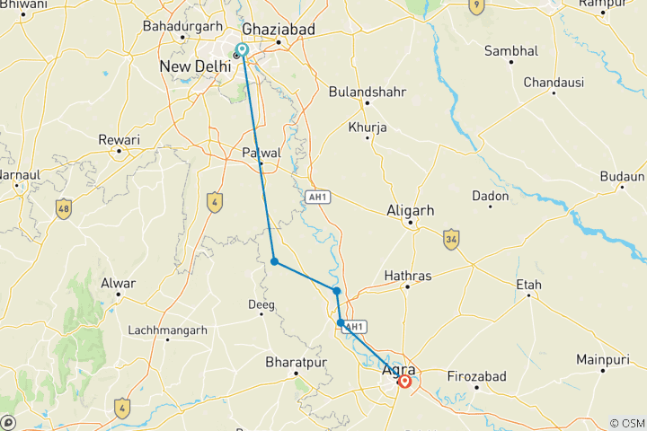 Kaart van De paden van Krishna