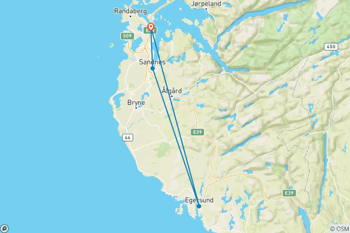 Carte du circuit Lysebotn Explorer Roundtrip - Guided *CYCLE* (en anglais)