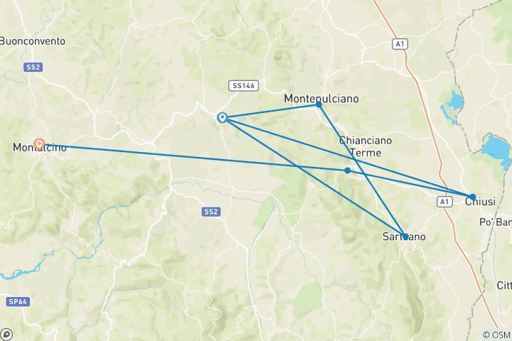 Map of Under the Tuscan Spell