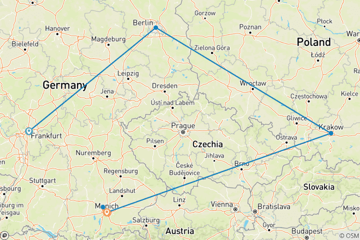 Mapa de ECOS DEL RECUERDO: UN VIAJE A TRAVÉS DE LOS CAMPOS DE CONCENTRACIÓN DE LA SEGUNDA GUERRA MUNDIAL