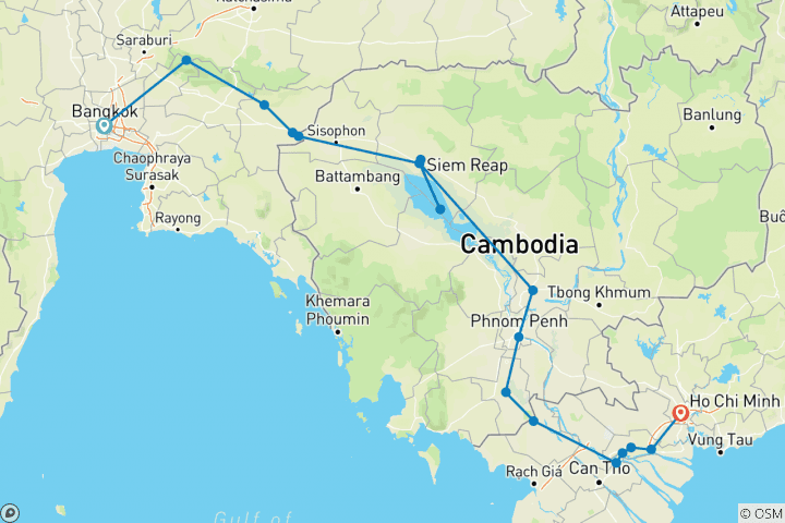 Map of Cycle Indochina & Angkor