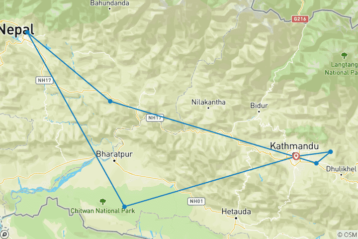 Kaart van Nepal Luxe Reizen Door G Ervaringen