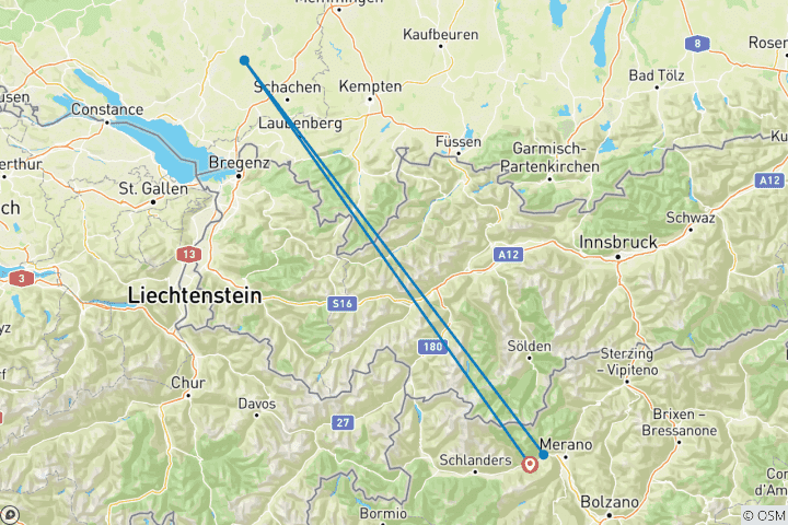 Karte von Meraner Höhenweg mit Charme Flair