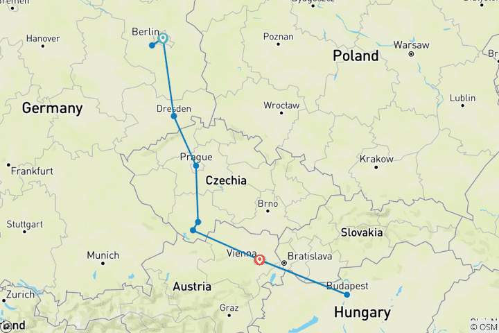 Map of IMPERIAL CITIES- IN THE FOOTSTEPS OF THE HABSBURG EMPIRE
