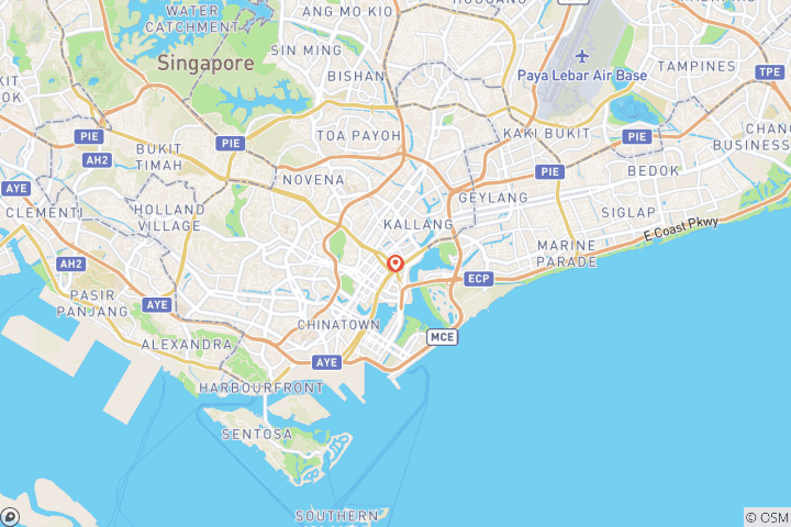 Mapa de Paquete de vacaciones en Singapur 5 noches 6 días - Vida salvaje y lugares destacados de la ciudad