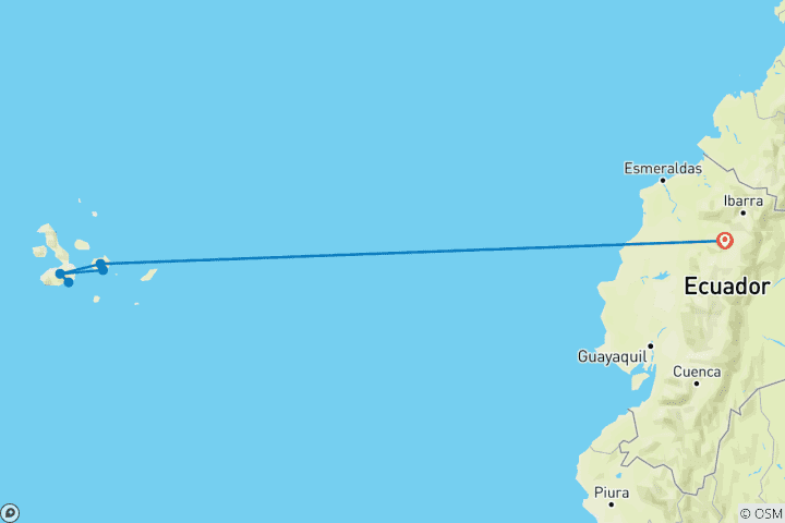 Karte von Quito, Santa Cruz & Isabela7 Tage