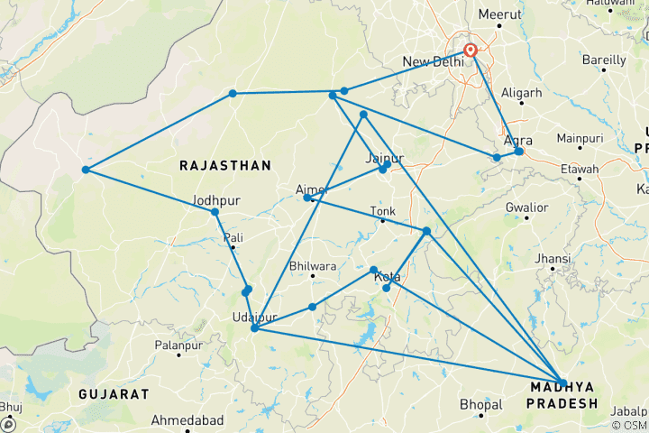 Kaart van Royal India (4 sterren) - 21 dagen