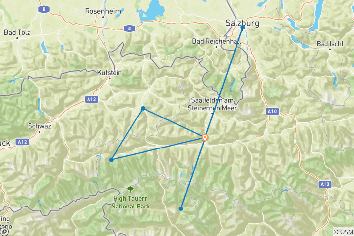 Mapa de Tesoros tiroleses: Salzburgo y los Alpes austriacos -