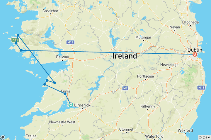 Kaart van Het wilde westen van Ierland met Phil Cousineau