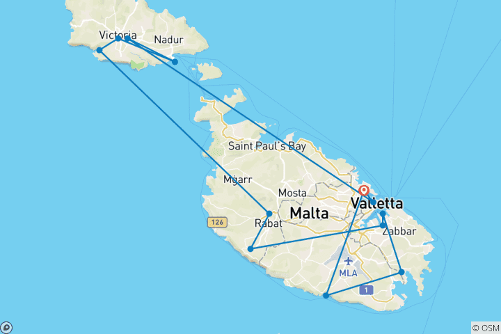 Kaart van Ontdek Malta en Gozo, Franstalige gids