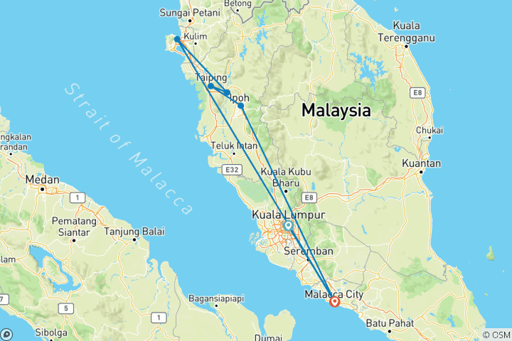 Carte du circuit La Malaisie multiculturelle et Bornéo