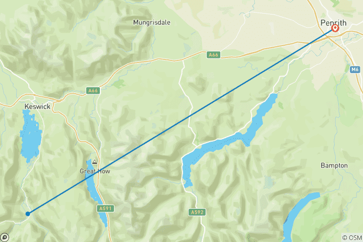 Mapa de Glorious Glaramara - Vacaciones lesbianas de verano en los lagos del Reino Unido 2026