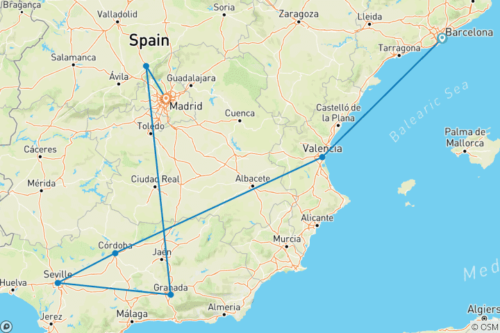 Mapa de Tour Eclipse Solar Total España 2026