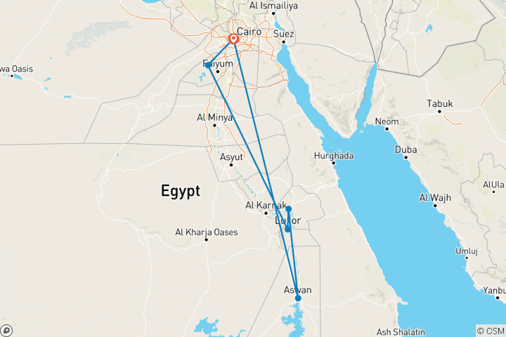 Mapa de Eclipse total de Sol en Egipto 2027