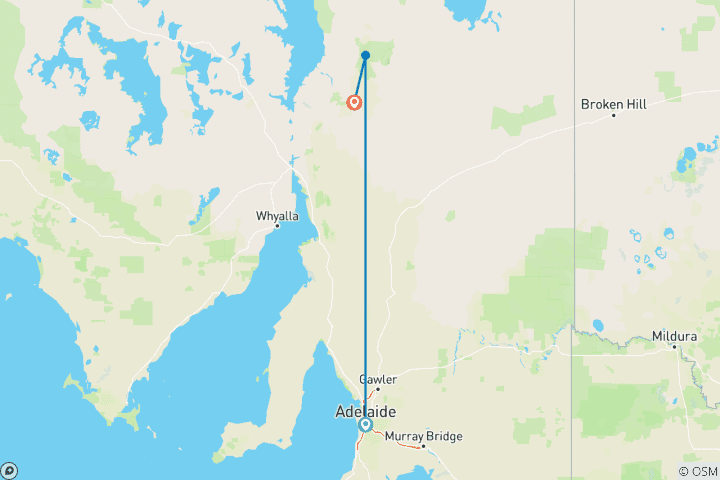 Kaart van Arkaba Walk in Zuid-Australië (ex-Adelaide)