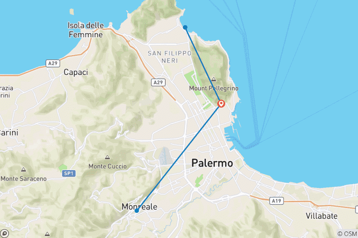 Kaart van Italië: Authentiek Palermo - 5 DAGEN/4 NACHTEN