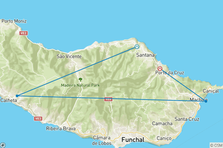 Kaart van Azoren - Tussen wandelpaden en landschappen (8 dagen)