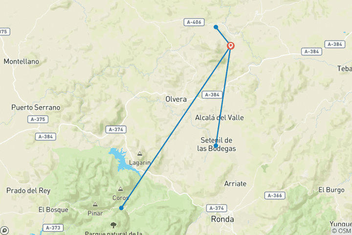 Carte du circuit Marcher en Andalousie