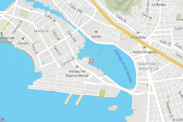 Mapa de Clásico de Cartagena de 4 Días - Historia, Color y Encanto Caribeño