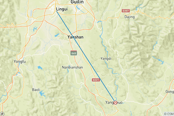 Carte du circuit 4 jours - Best of Guilin - Circuit en petit groupe (max. 12) | China Package Adventure