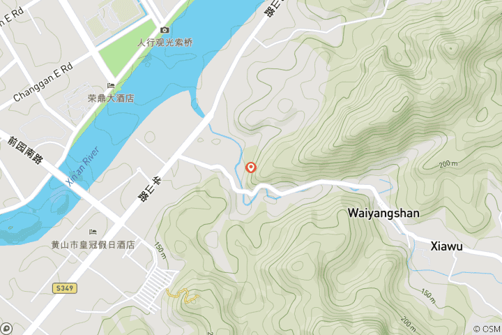 Mapa de Lo Mejor de Huangshan en 4 Días en Grupo Reducido (máx. 12) | China Paquete de Aventura