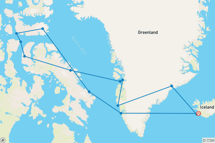 Map of Northwest Passage: The Legendary Arctic Sea Route (Ultramarine), Operated by Quark