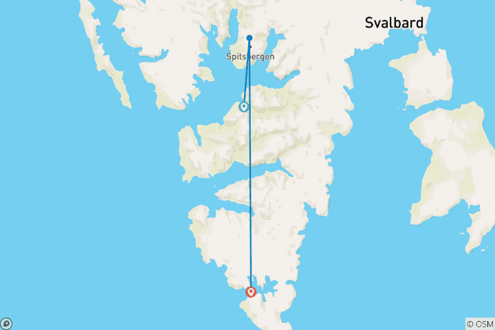Mapa de Entre el hielo y el océano