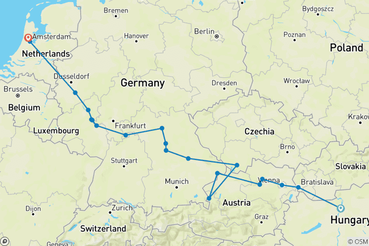 Mapa de Magníficos Ríos de Europa 2027