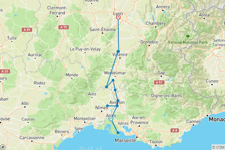 Mapa de Activo y Descubrimiento en el Ródano (dirección norte) 2027