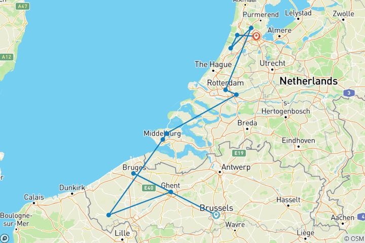 Mapa de Tesoros de Bélgica y Holanda 2027
