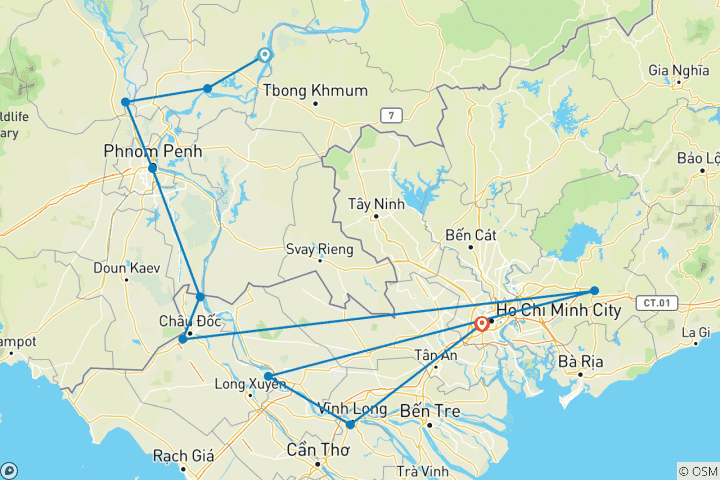 Mapa de Descubrimiento del Mekong (en dirección sur) 2027