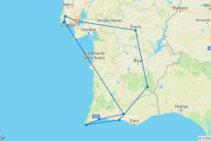 Map of Portuguese Coast and Cultural Discovery - 5 days