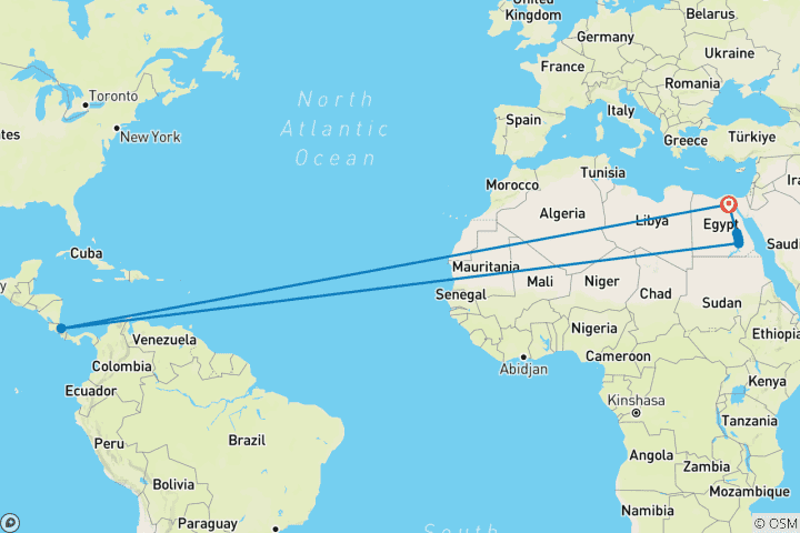 Kaart van 7 Dagen Caïro & Nijlcruise per slaaptrein