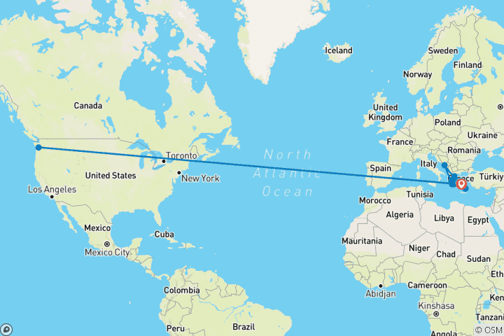 Map of 17-Day Greece Adventure: Islands, Ancient Wonders & Scenic Landscapes