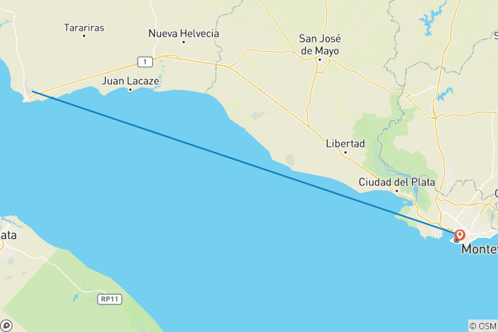 Map of Classic Uruguay Journey