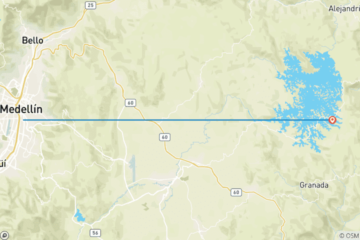 Carte du circuit Merveilles de Medellín et de Guatapé