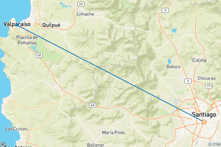 Carte du circuit Couleurs côtières et lumières de la ville