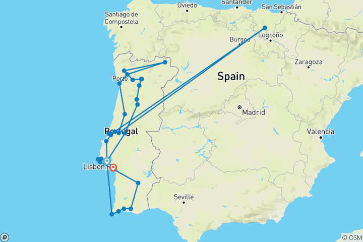Map of The Best of Portugal, German-speaking guide